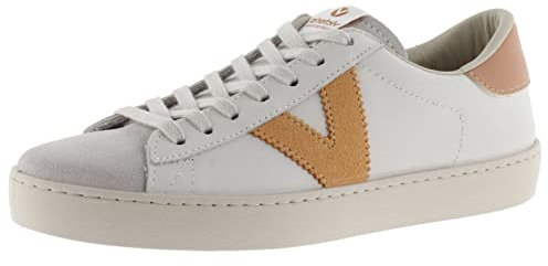 victoria Basket Unisex Berlín Piel & Piezas En Contraste & Puntera Serraje 1126142 para Adulto Melocoton 41