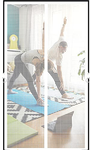 Fliegengitter Magnetisch 70x200cm, Magnetvorhang Tür Extra Stark Fliegenschutz Fliegenvorhang Klebemontage Ideal für Zimmertür doppelte schiebetür, Weiss
