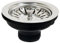 SPARES2GO Sink Strainer Basket Waste Drain Plug Chrome Plated Stainless Steel Kitchen Bathroom Basin (40mm, 1 1/2)