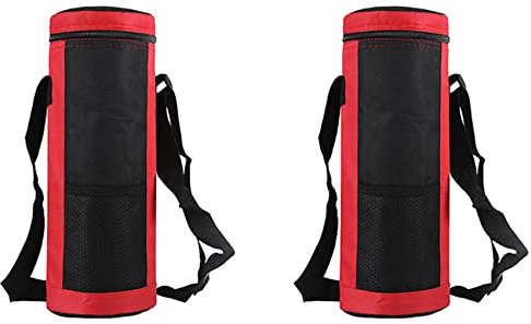 Gathukila 2X Sac Fourre-Tout pour Refroidisseur de Bouteille D' Pochette Universelle pour Bouteille D' Sac Isotherme Isolé Haute Capacité Camping en Plein Air Randonnée, Rouge