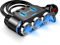 YANTU Dual USB caricabatteria da auto adattatore presa accendisigari splitter presa 12V/24 V 150W 3.1A con misuratore di corrente e tensione display LED Low Volt attenzione (Black)