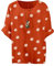 Love My Fashions® Women’s Summer Tops Casual Tunic Top for Women’s 3/4 Sleeve T-Shirt Ladies Floral Printed Loose Fit Top Blouse & Tee Shirts Orange