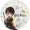 Boland HARRY POTTER - Platos de cartón para cumpleaños infantiles y fiestas temáticas (8 unidades, 23 cm), diseño de mago