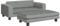 vidaXL Kindersofa mit Hocker, Couch für Kinder, Kindercouch mit runden Kanten, Kindersessel Minisofa Polstersofa Kindermöbel Sofa Kinderzimmer, Hellgrau Samt