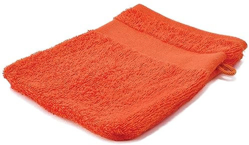 Arowell Gant de toilette 21 x 16 cm - 500 grammes - Orange - 3 pièces