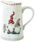 DOITOOL Pichet De Noël En Céramique Pichet De Gnome De Noël Pichet De Service Festif Pour Les Pichet En Porcelaine Avec Poignée Pour Cocktails Eau Jus