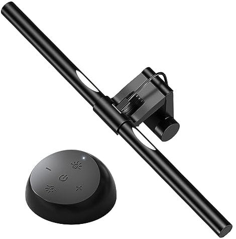 RSBYE Bildschirm Lampe Monitor Lampe USB LED mit Blaulichtfilter und Automatischer Dimmung - Augenschutz, Helligkeit & Farbtemperatur Einstellbar für Home Office(Drahtlose Fernbedienung)