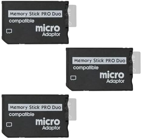 Skywin Memory Stick Pro Duo Adapter – 3er-Pack Kartenleser für PSP-Speicherkarten-Duo-Adapter, einfach zu bedienender Kartenhalter, kompatibel mit Playstation-Karte, Kamera oder Handycam