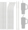 Mooshy 8PCS Replacement Cup Straws for Stanley 30/40oz, Reusable Transparent Extra Long Glass Straws with Cleaning Brush for Stanley, Compatible with Stanley Adventure Quencher Travel Tumbler(12.2in)