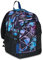 Zaino Triplo Scomparto Mitama Purple Bloom con Tasca porta PC, Nero e Viola, Scuola Elementare e Tempo Libero, Bambina Ragazza