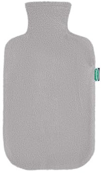 Sensiplast® Wärmflasche Made in Germany - mit Fleece Bezug (Grau)