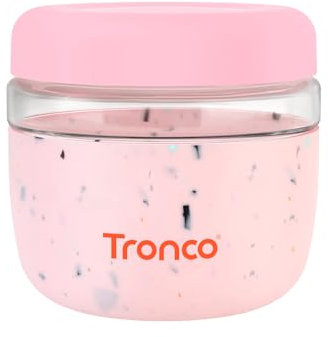 Tronco 24 oz Glass Lunch Bowl Container with Lid, Glass Food Storage Containers, Leak & Spill Proof, Soup & Stew Food Storage, Meal Prep, Airtight, Dishwasher Safe, BPA-Free - Ideal Gifts
