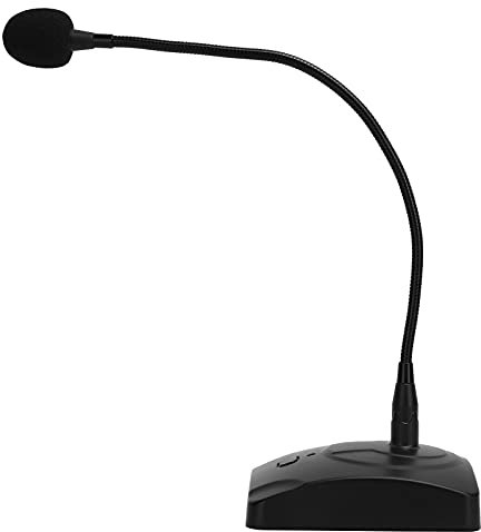 FLEXMAN Schwanenhalsmikrofon, Abstimmbares Kapazitives Desktop Mikrofon mit 3 Poligem Audioausgang, Schutzhülle für Besprechungen, Sprachspiele, Karaoke