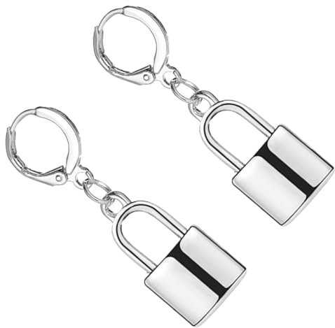 COLLBATH Lock Earrings Hip-hop Punk Style Studs for Men and Women All-match Creative Minimalist Charm