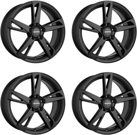 4x Carmani Felgen Alufelgen 16 Anton 6,5x16 ET38 5x114,3 black matt kompatibel mit Nissan Juke Leaf Primera Pulsar Qashqai Townstar X-Trail
