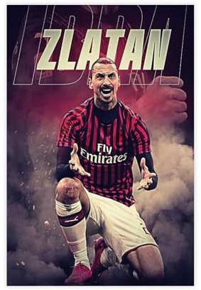 Ghjkyvv Zlatan Ibrahimovic 018 Leinwand-Poster, Schlafzimmer, Dekoration, Landschaft, Büro, Raumdekoration, Geschenk, Unrahmen: 60 x 90 cm