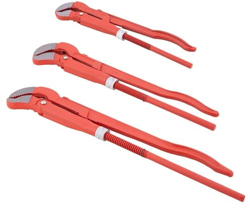 BOOMET Eckrohrzange 1 Zoll · Rohrzange · S-Maul · auch als 3er Set oder 1,5 Zoll / 2 Zoll erhältlich · abgewinkelte Wasserpumpenzange · Klempnerzange