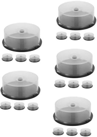 VOSAREA 5sets CD Storage Bin Disk Storage Manager Car CD Holder Disc Binders Clear CD Storage Dvd Holder for Car CD Cleaner Disc for CD Player Empty CD Case CD Frame Display Case Pp 4pcs*5