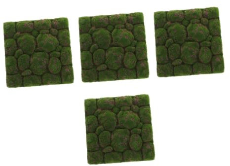 YARNOW 4 Stück Simulierte Moosschaumplatte Wandverkleidung Moos Wandpaneel Grün Wandaufkleber für Schutzbretter Spiralbohrer Wandtafel Künstliche Moosfelsen dekorativ Moos Kunst Green