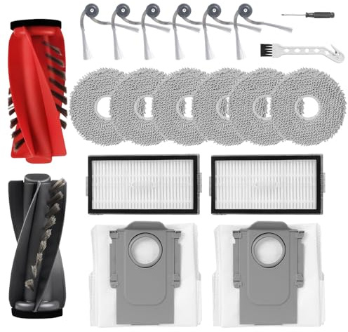 20 Kit di accessori per Roborock Saros 20 / Saros 10R / Qrevo Edge 2 / Qrevo EdgeT, per Roborock Qrevo CurvX/Qrevo Curv 2 Pro Aspirapolvere Robot Accessori di ricambio