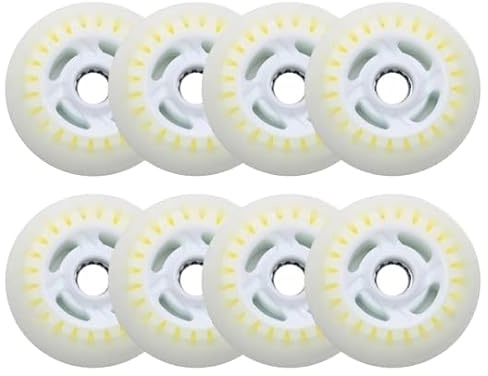 LED-beleuchtete Inline-Skate-Räder, 90-125mm Durchmesser, bewegungsaktivierte Beleuchtung, 90A Härtegrad, mehrfarbig, 4er-Set (8, buntes Flackern, 100mm)