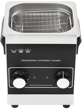 2L Ultrasonic Cleaning Machine W/Heater Wear-resistant Stainless Steel Cleaner,6pcs Industrial Grade Transducers,Non-slip Feet,Drain Valve,FOR Homes,Laboratories,Watch Shops, Banks,Offices