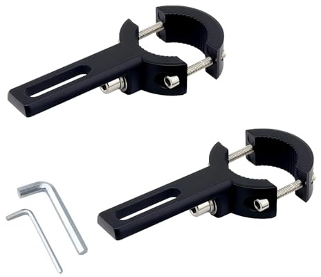 JOYOLA Motorcycle Headlight Mounting Bracket, 20-38mm Adjustable Fog Light Mount Clamp, Front Fork Lamp Holder Bracket, Indicator Extension Holder for Motorcycle Spotlights Brackets