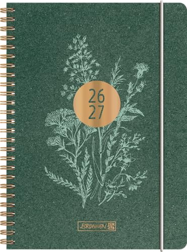 Schülerkalender 2026/2027 Botanical | A5, Karton: 2 Seiten = 1 Woche ; Kalendarium: 18 Monate Juli 2026 bis Dezember 2027