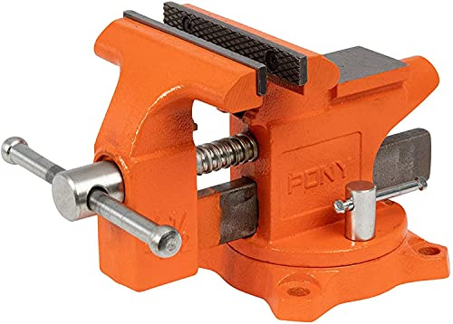 Ponny verktyg 24545 10-1/2 cm. Lätt bänk skruvstäd med svängbar bas, orange