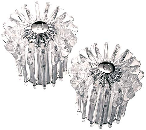 Danco 88261 Faucet Handles for Price Pfister Marquis in Clear Acrylic, Chrome, Pair