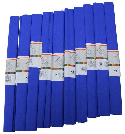 Staufen 617149 - Krepppapier 10 Rollen 50 x 250 cm, brilliant - blau