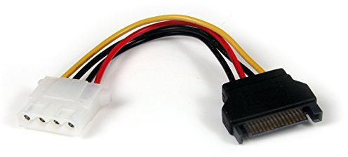 StarTech.com Cable de Alimentación de 15cm Adaptador Molex LP4 a SATA - Hembra a Macho - Cable Conversor