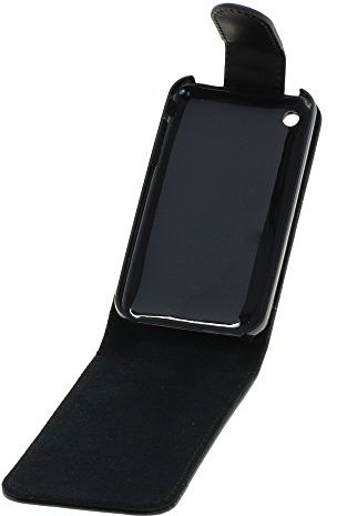 Flip Case Etui Handytasche Tasche Hülle für Apple iPhone 3GS (Schwarz)