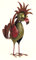 Riesen Metall Figur exotischer bunter Vogel 54cm Garten Dekoration Vogel