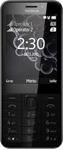 Nokia 230 Dual SIM Smartphone (7.11 cm (2,8 Zoll), 32GB, 2 Megapixel, Betriebssystem Series 30+) Dark Silber