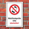 Schild Mobilfunkgeräte abschalten Handy telefonieren verboten Alu-Verbund 300 x 200 mm
