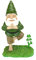 GlitZGlam Zen-Zwerg und Zen-Frosch - Baumpose - Ruhe und Frieden für Ihren Feengarten und Ihre Gartenzwerge 27,94 cm große Miniaturzwergenfigur