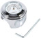 Lenkstange Thermometer, Fydun 7/8 1 Wasserdichtes Aluminiumlegierung Thermometer Lenkerhalterung Mount Temp Messuhr (Weiß)