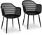 Fromm & Starck Star_SEAT_08 Stuhl 2er Set bis 150 kg Sitzfläche 45 x 44 cm schwarz Kunststoffstuhl Stuhlbeine Metall