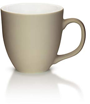 Mahlwerck Jumbotasse, Große Porzellan-Kaffeetasse mit matter Oberfläche, Soft-Sand, 400ml