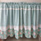 ACMHNC Küchengardine Scheibengardine Landhausstil Vintage Bistrogardine Handgefertigter Baumwoll Polyester Halbvorhang Karierte Floral Cafe Vorhang Dekoration Kurzgardine,Blau,W x H 150 x 60cm