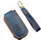 ontto Leder Autoschlüssel Hülle Cover Passt für Kia K5 DLS GT Line Sorento 4 MQ4 Sedona Carnaval MPV 2020 2021 2022 Schlüsselanhänger Schutzhülle Schlüsselcover Schlüsselbox 7 Tasten-Blau B
