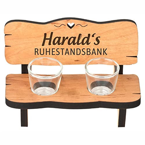 4youDesign personalisierte Schnapsbank -Ruhestandsbank- Geschenkidee zum Renteneintritt, Geschenk mit Namen für Eltern, Freunde und Kollegen (Perso)