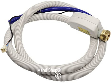 Marel Shop® - Tubo di carico lunghezza 4,5m con elettrovalvola sistema acquastop per lavastoviglie compatibile con Miele per modelli: G5100 - G1020 - G1022 - G1040 - G1042 - G1120