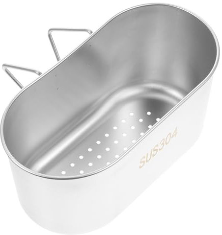UPKOCH Stainless Steel Sink Corner Strainer Basket, Multifunctional Food Catcher, Drain Basket for Vegetables, Fruits, Kitchen Waste, Home and Restaurant Use (Silver)