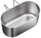 UPKOCH Stainless Steel Sink Corner Strainer Basket, Multifunctional Food Catcher, Drain Basket for Vegetables, Fruits, Kitchen Waste, Home and Restaurant Use (Silver)