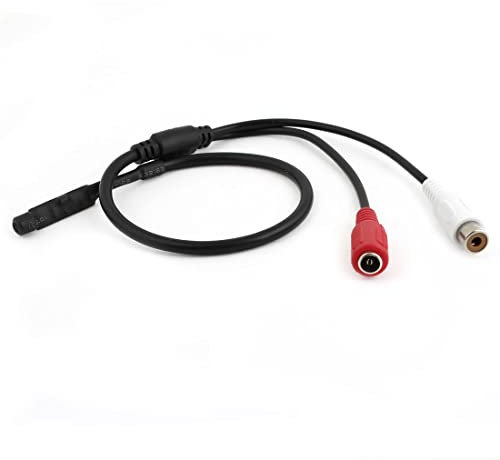 Ruilogod DC 6V-12V Security CCTV Tiny Microphone Voice Audio Pick Up Black