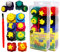 ZACTLY Multipack - 2 x 4 in 1 11PCS Kids Finger Paints With Colorful Fun Stamps, Interlocking Blocks And Brush – Non-toxic, Safe & Washable Arts Paint Set Kit For Toddlers Babies Adults Gift Set (2)