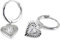 Ohrringe Kreolen, Damen Ohringe Vintage Dangle Herz Zirkonia Silber 925 Silber Brautschmuck