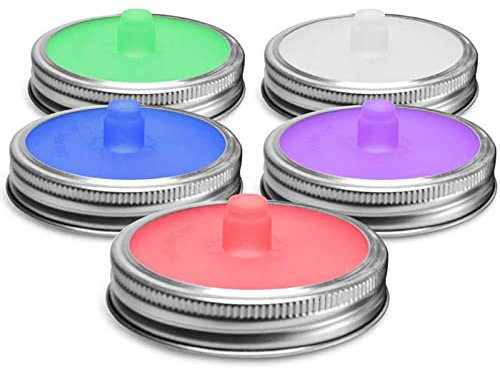 FACULX Pickle Pipes - Waterless Airlock Fermentation Lids - Wide Mouth Mason Jar Fermenter Cap - Premium Silicone Top